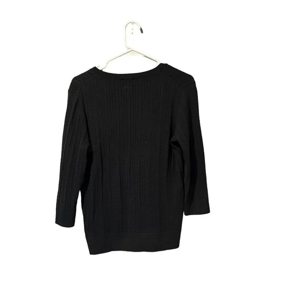 Talbots V Neck Cable Neck Sweater Size Medium - Picture 3 of 3